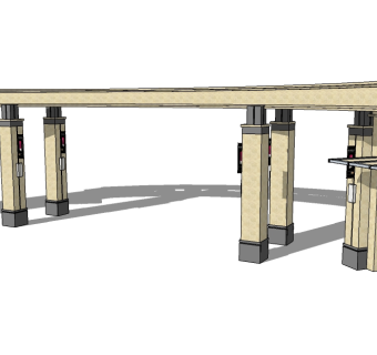 欧式入口大门草图大师模型免费下载，入口大门skb模型分享