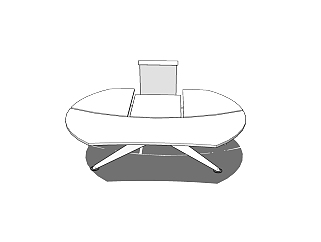    现代 简约办公桌草图大师模型，办公桌sketchup模型下载