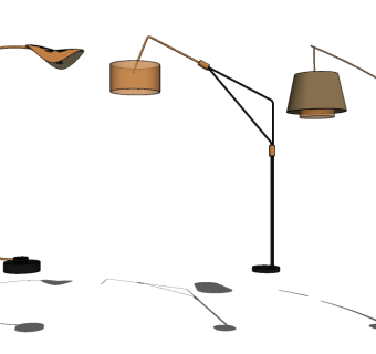 现代家居造型落地灯组合su模型下载、家居造型落地灯组合草图大师模型下载