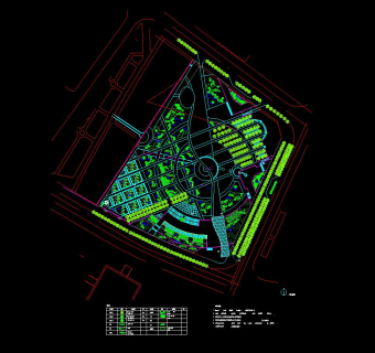 中广场景观种植设计方案施工图CAD图纸