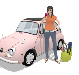 现代汽车草图大师模型，宝宝车SU模型下载