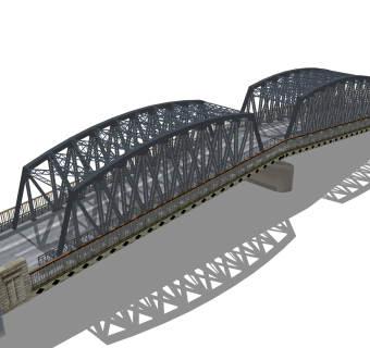 现代大桥草图大师模型，大桥sketchup模型免费下载