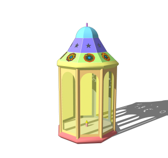 现代灯笼草图大师模型，灯笼SKB文件下载