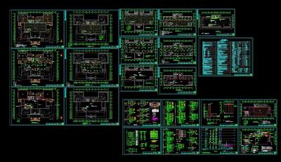 图书馆电气经典施工图CAD图纸