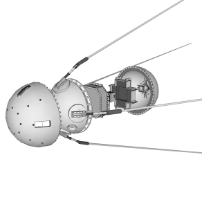 现代人造卫星su模型下载，卫星草图大师模型