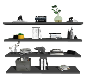 现代饰品摆件书籍组合su模型下载，书籍草图大师模型