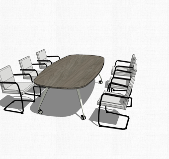 会议台草图大师模型，会议台sketchup模型，会议台su素材下载
