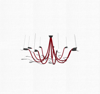 现代吊灯草图大师模型，吊灯skp模型下载