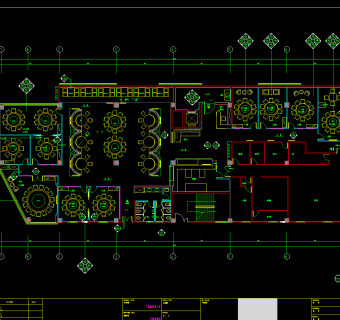 外婆人家餐厅施工图，餐厅CAD图纸下载