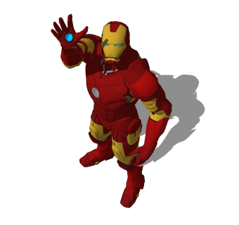 现代钢铁侠玩具草图大师模型，玩具su模型下载