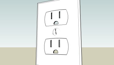 灯插座草图大师模型，灯插座sketchup模型下载