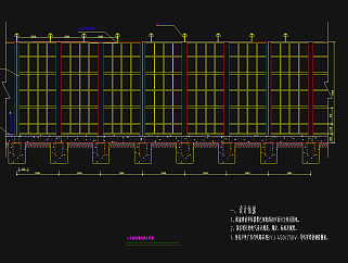 6m高围墙钢结构施工图，钢结构CAD图纸下载