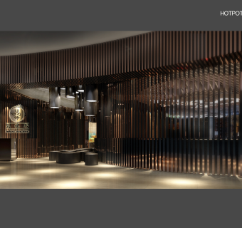 现代深圳鼎悦坊火锅餐厅cad室内施工图，火锅店cad图纸下载