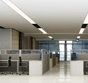 办公楼现代风格CAD图纸设计附效果图