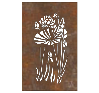 花草图案锈板草图大师模型，锈板skp模型下载