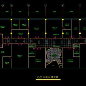 整层办公室装修施工图，CAD建筑图纸免费下载