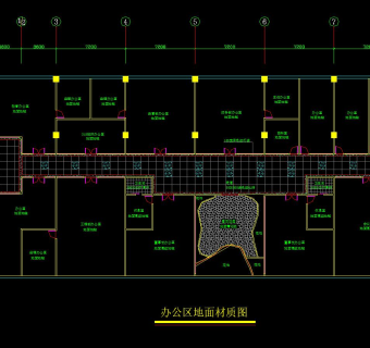 整层办公室装修施工图，CAD建筑图纸免费下载