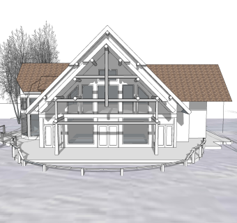 欧式别墅SU模型，别墅SKP模型下载