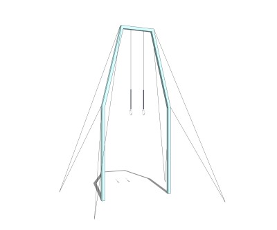 现代户外健身器材草图大师模型，健身器材su模型下载