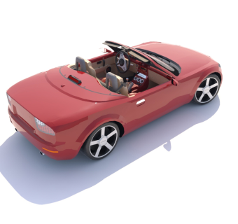 现代汽车敞篷车跑车草图大师模型，汽车敞篷车跑车sketchup模型下载