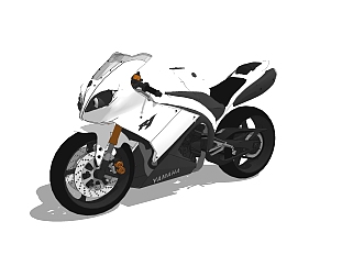 现代摩托车免费模型，摩托车skp模型下载