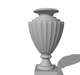欧式陶瓷花钵免费su模型下载、欧式陶瓷花钵草图大师模型下载