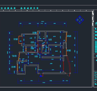 祥细客厅卧室家装户型图三居CAD，免费下载