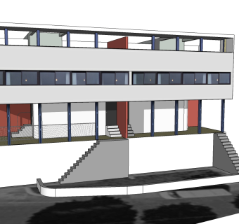 柯布西耶德国维森霍夫住宅展第14、15号住宅草图大师下载