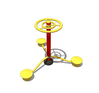 现代户外健身器材草图大师模型，户外健身器材skp文件下载