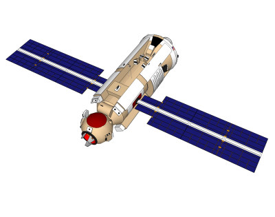 现代人造卫星草图大师模型，卫星su模型下载