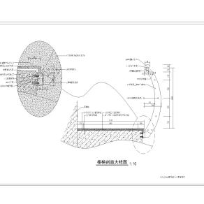 旋转楼梯施工图CAD图纸设计免费下载