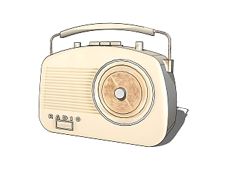 现代儿童收音机草图大师模型，儿童收音机sketchup模型下载