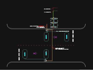 原创摄像一体机车牌识别及人行道闸系统设计图纸，车牌识别及人行道闸系统CAD施工图下载