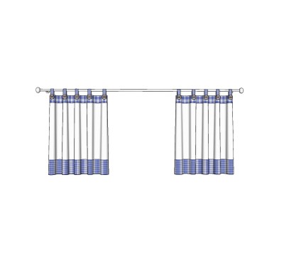 现代窗帘草图大师模型，窗帘su模型下载