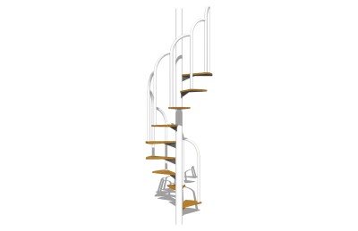 现代钢结构螺旋楼梯草图大师模型，钢结构螺旋楼梯sketchup模型免费下载