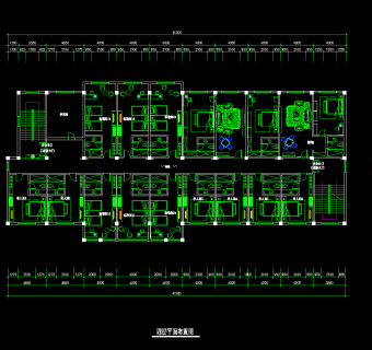 宾馆装饰平面CAD施工图，酒店装修CAD图纸下载