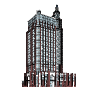 欧式酒店草图大师模型，酒店sketchup模型免费下载