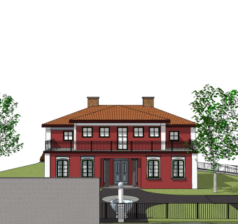 欧式别墅su模型下载、欧式别墅草图大师模型下载