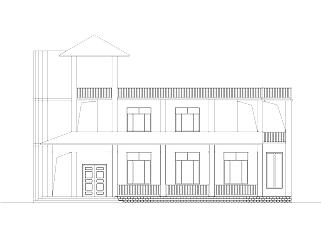 现代风格独栋别墅建筑CAD施工图
