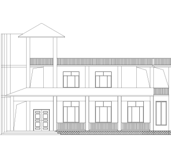 现代风格独栋别墅建筑CAD施工图