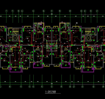 高层商住楼电气施工图CAD图纸