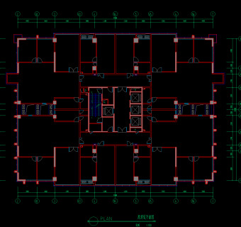 大厦办公室装饰全套CAD施工图，办公楼CAD建筑图纸下载