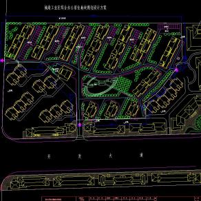 小区平面规划施工图CAD图纸下载