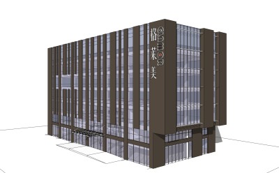 现代高层办公楼草图大师模型，高层办公楼sketchup模型免费下载