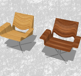 现代中式实木椅子草图大师模型，椅子sketchup模型下载