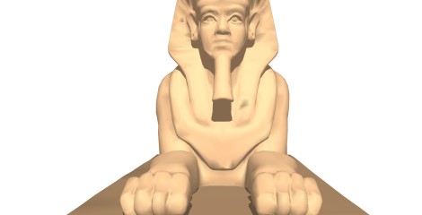 埃及狮身人面像雕塑su模型,摆件草图大师模型下载