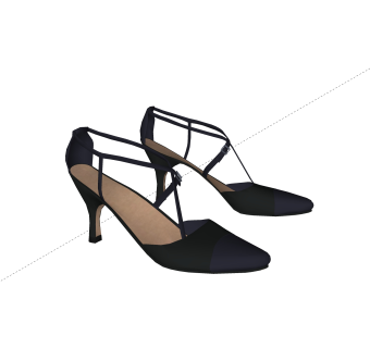 现代细带高跟鞋草图大师模型,服装店衣架su模型下载