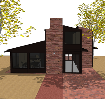 现代风格别墅草图大师模型下载，别墅SKP模型下载