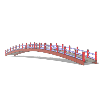 拱桥草图大师模型下载，sketchup拱桥模型分享