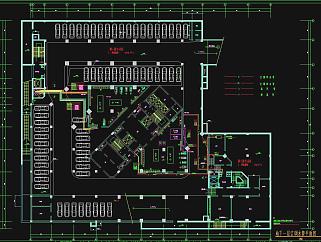 醫院病房大樓空調管線cad施工設計圖，空調CAD設計圖紙下載